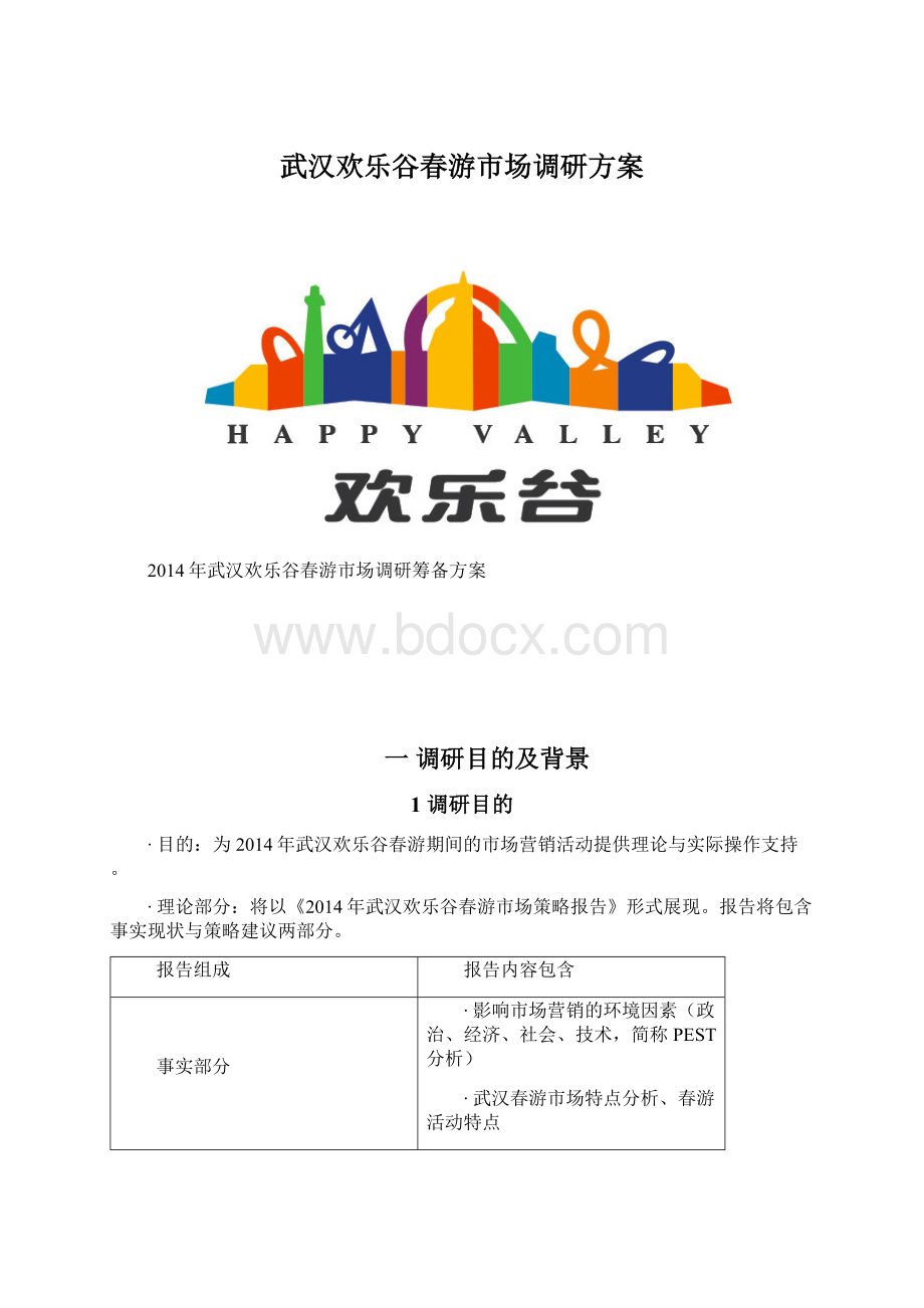 武汉欢乐谷春游市场调研方案.docx_第1页