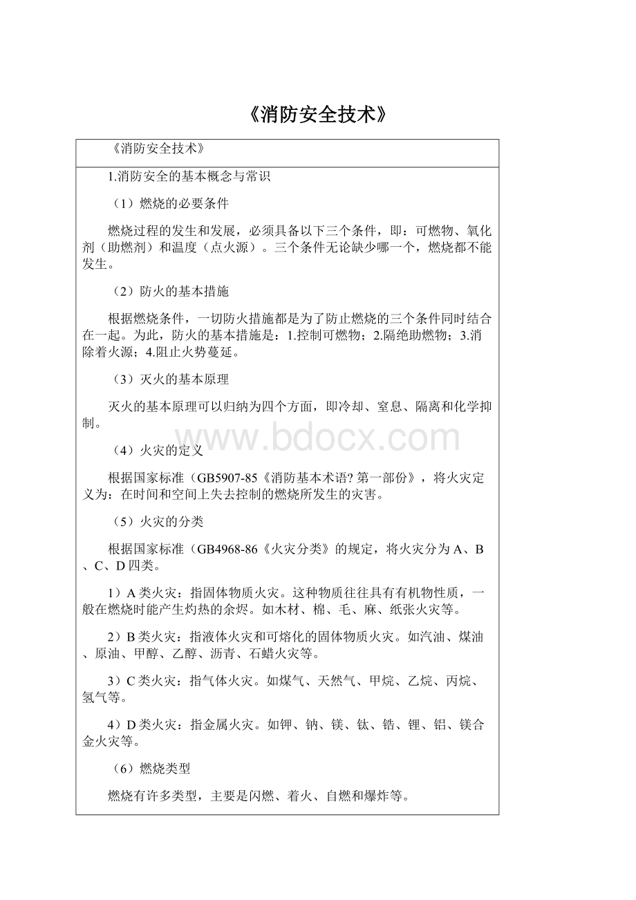 《消防安全技术》Word文档格式.docx