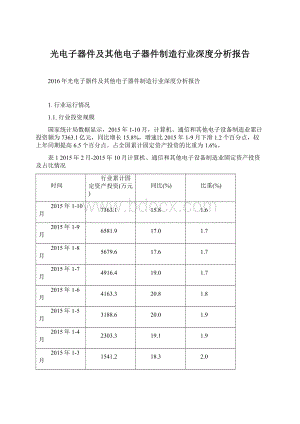 光电子器件及其他电子器件制造行业深度分析报告.docx