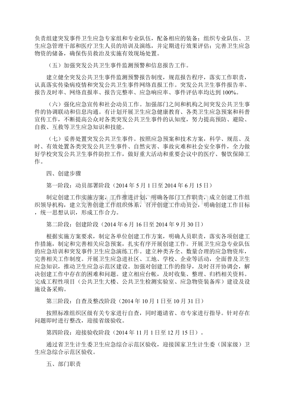 白云区创建卫生应急综合示范区工作方案Word格式文档下载.docx_第2页