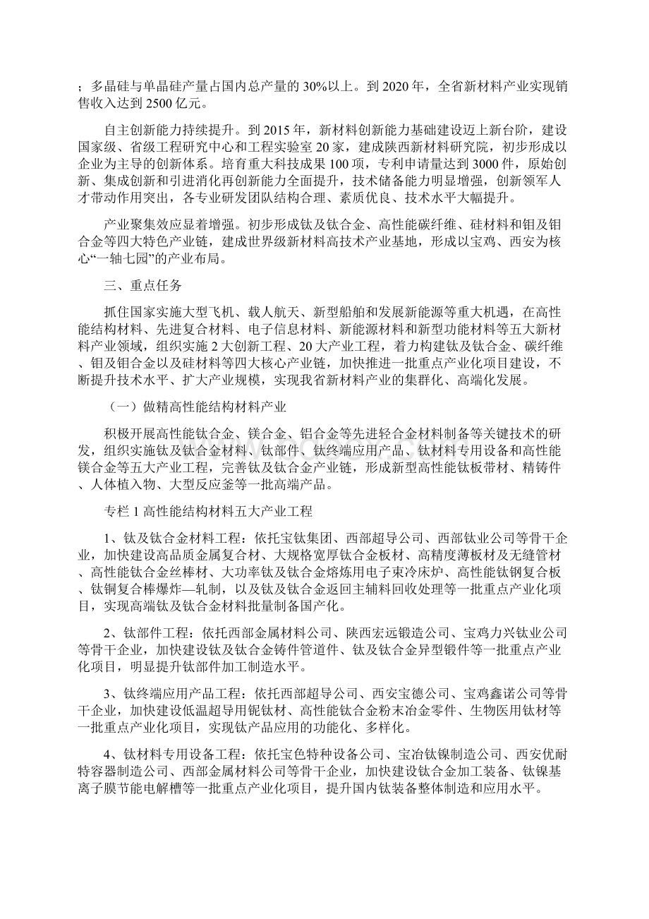 陕西省新材料产业发展专项规划Word格式.docx_第3页