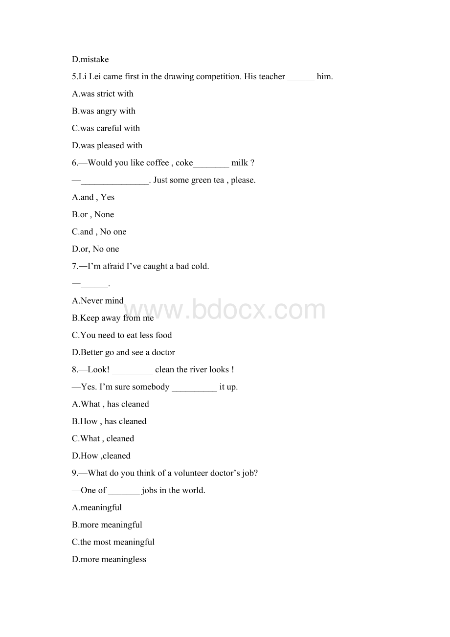 泰州泰兴实验初级中学 初三英语第二次模拟试题 含答案Word文档下载推荐.docx_第2页