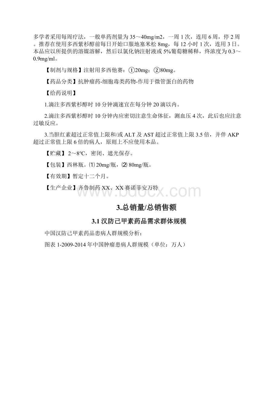 X年汉防己甲素药品销售数据市场调研报告.docx_第2页