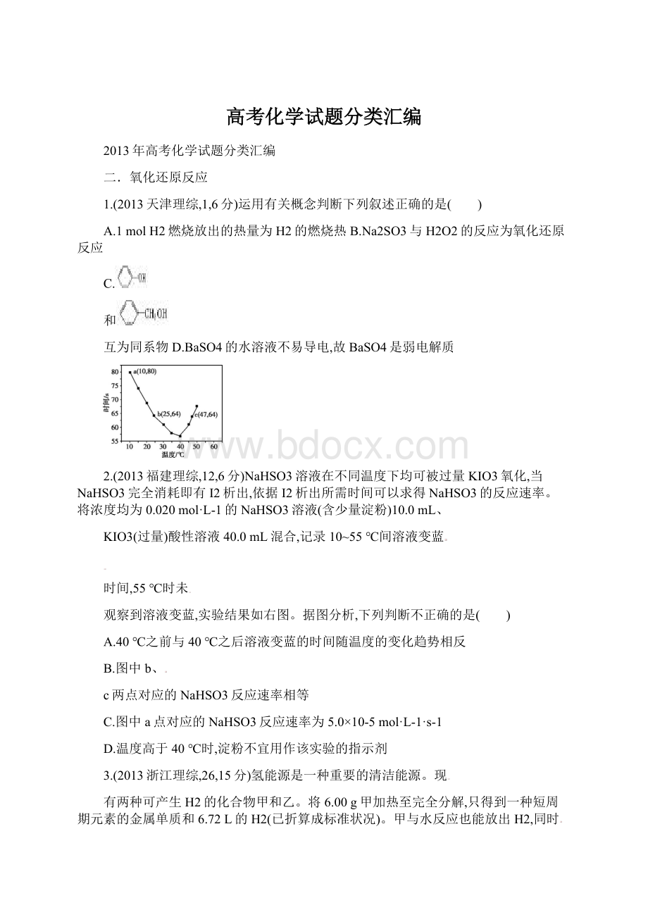 高考化学试题分类汇编Word格式文档下载.docx