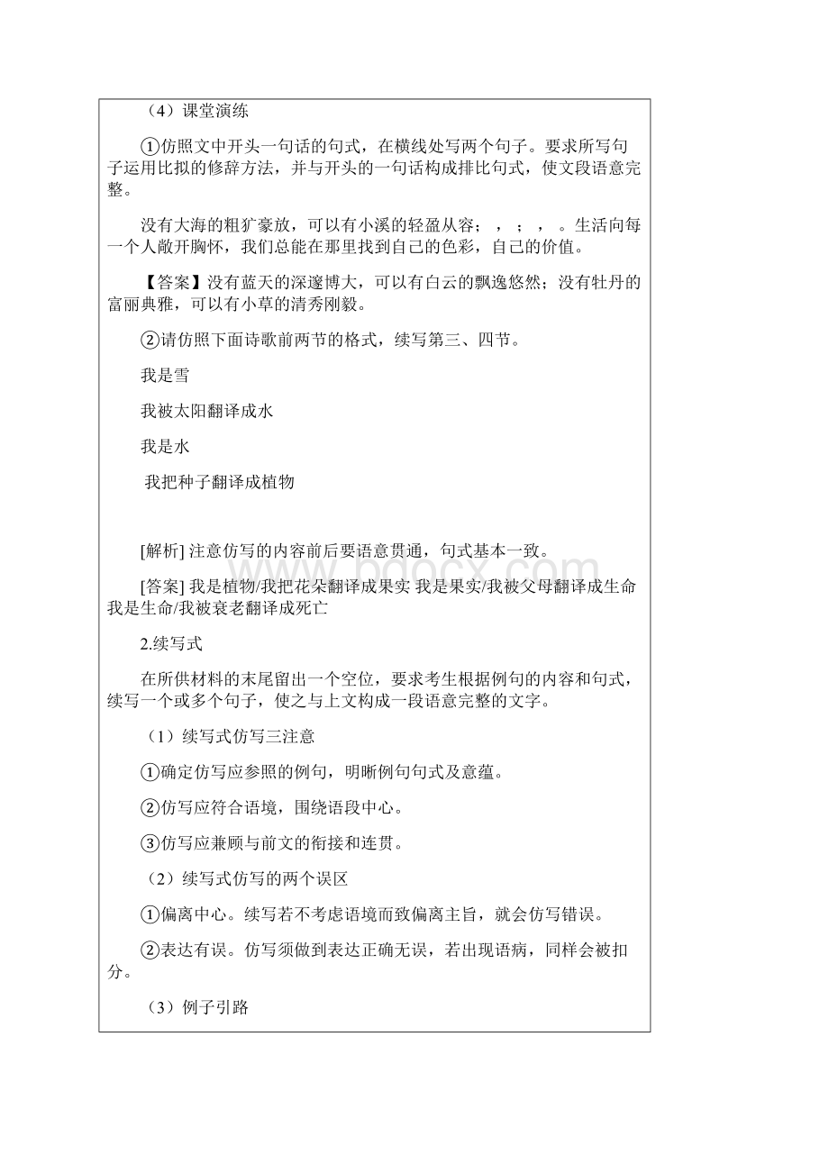 高考语文教案语言表达和运用3仿写安乡一中 龚德国Word下载.docx_第3页