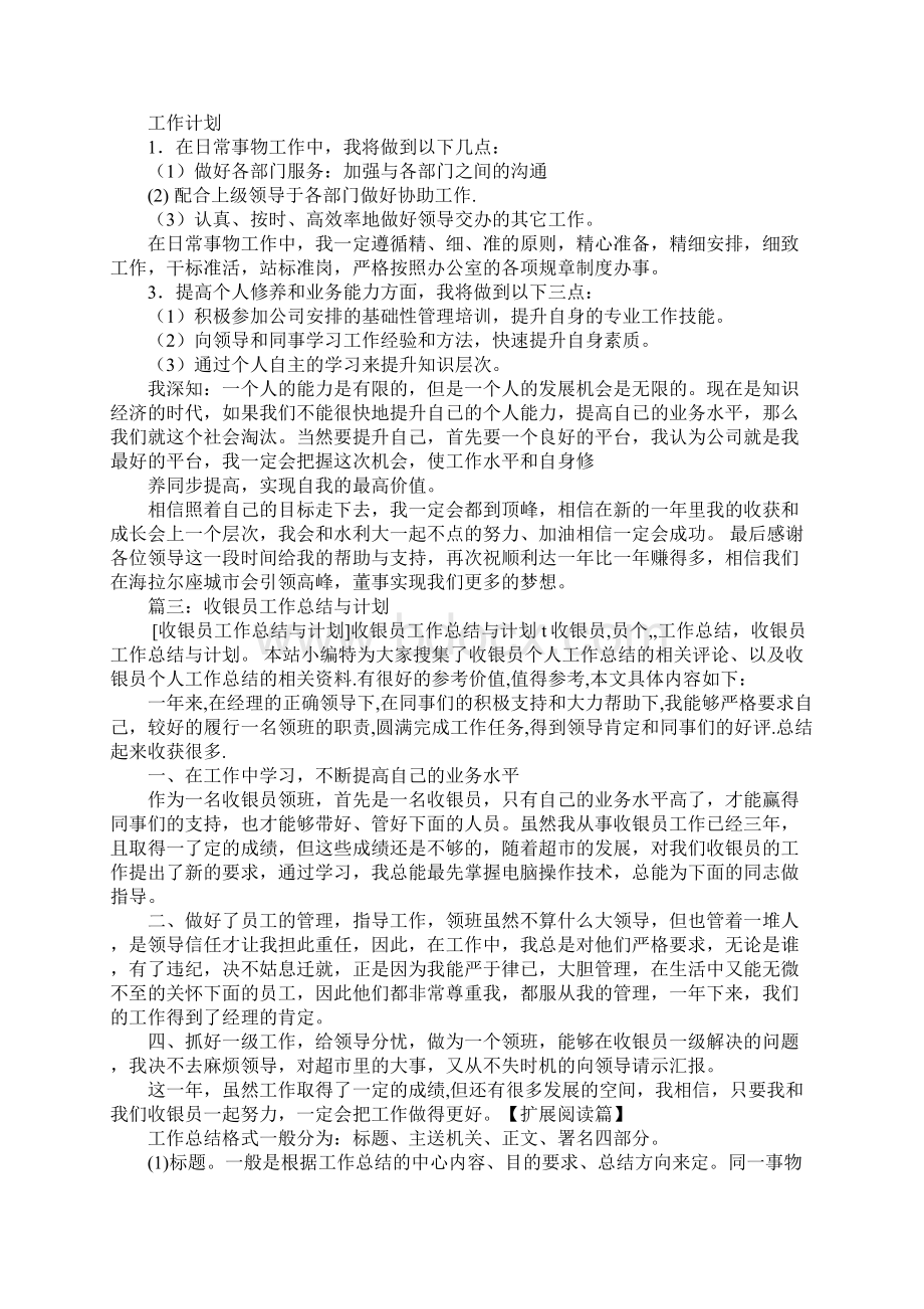 收银员工作总结与计划.docx_第2页