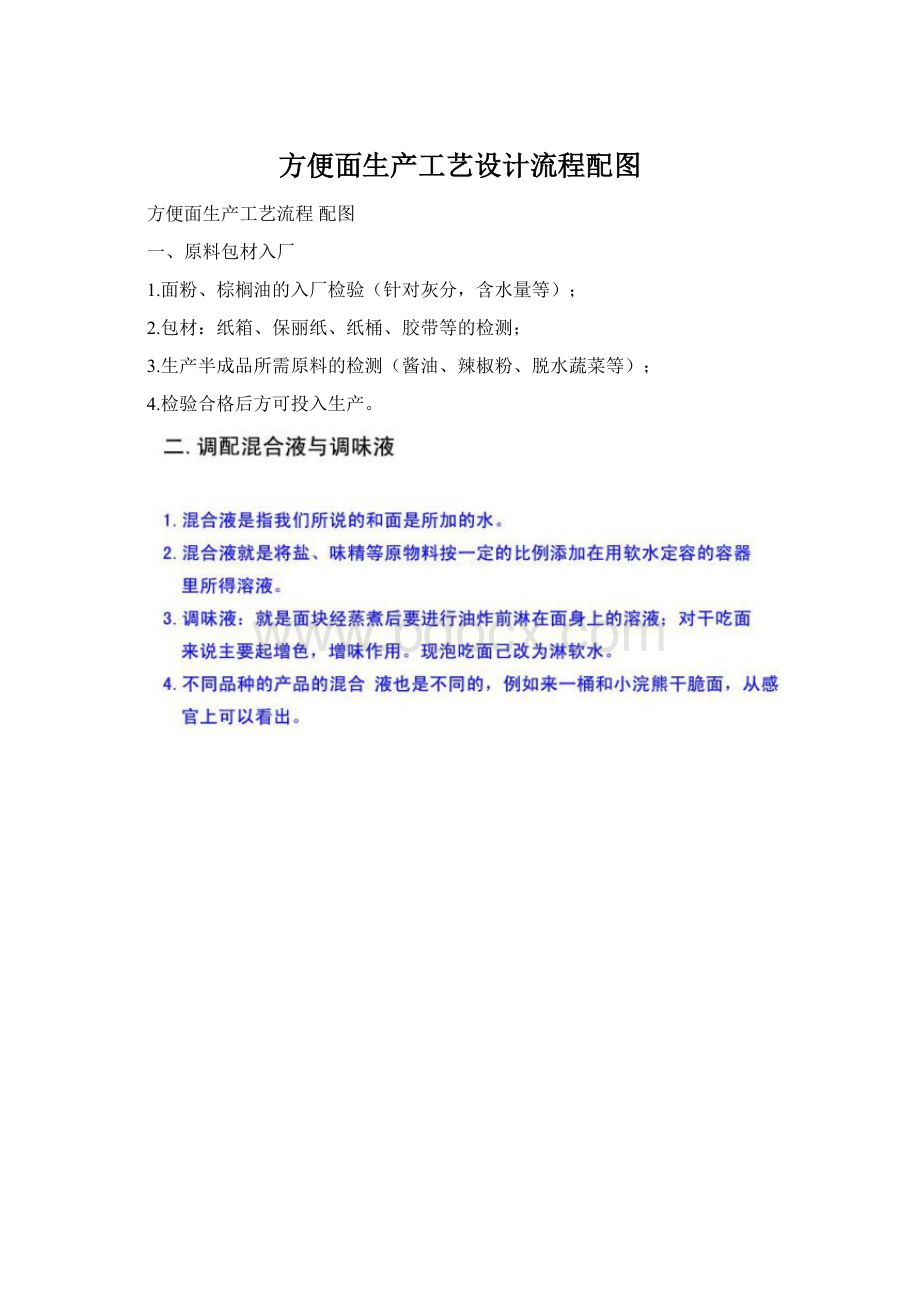 方便面生产工艺设计流程配图Word格式.docx_第1页