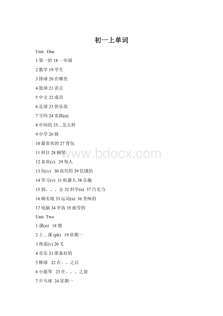 初一上单词Word格式.docx_第1页