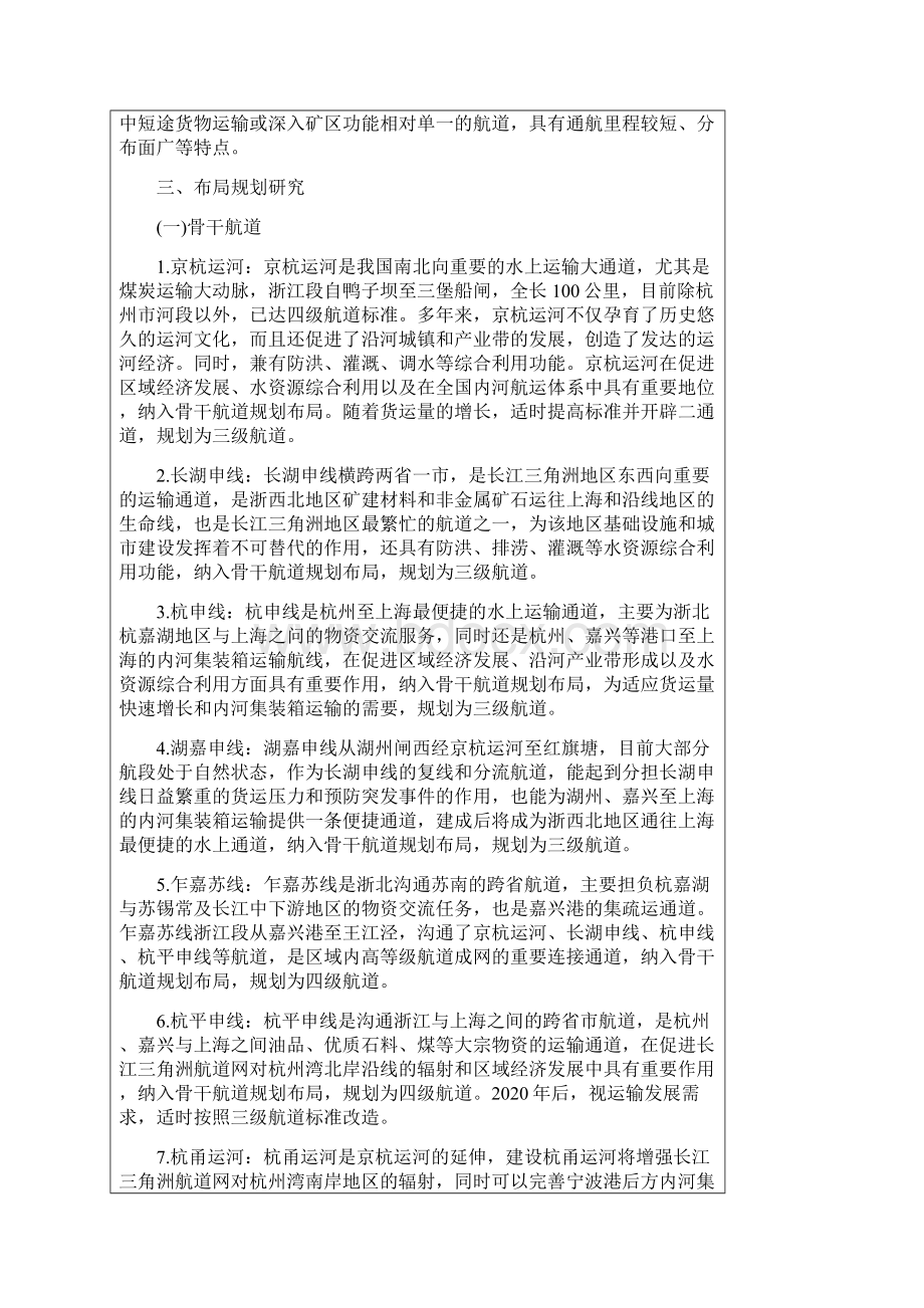 浙江地区内河航运开发变化规划航道规划布置文档格式.docx_第3页