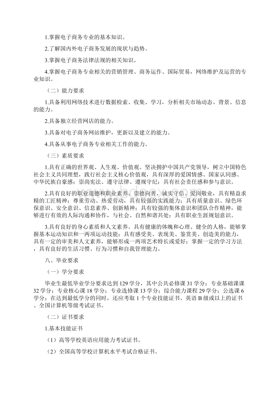 级电子商务专业人才培养方案.docx_第2页