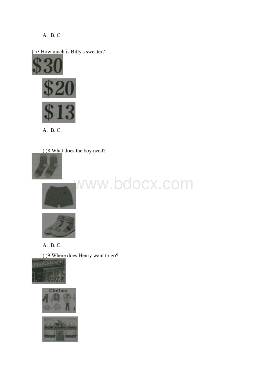 繁昌县学年七年级上第三次月考英语试题含答案.docx_第2页