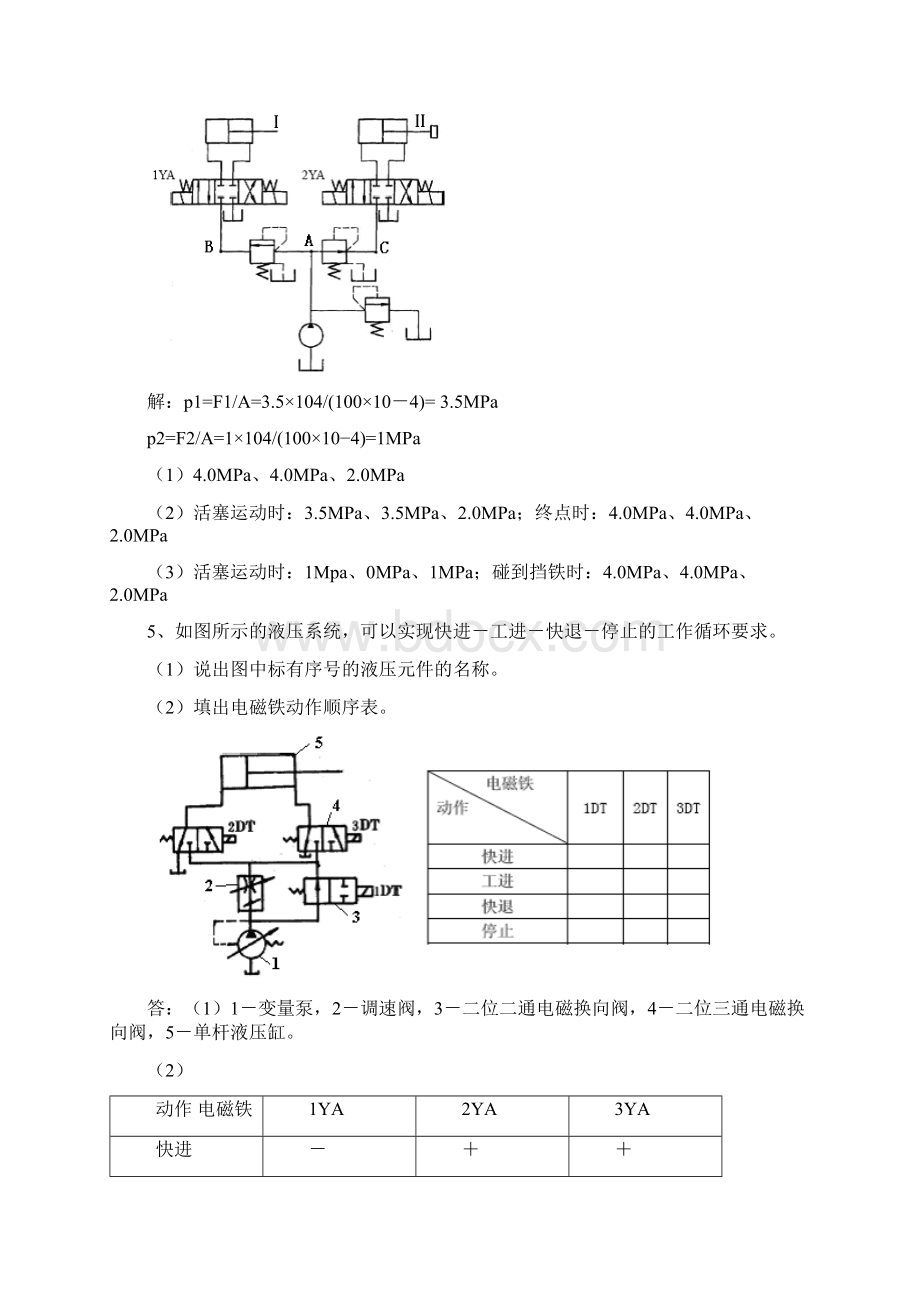 液压与气压传动习题库及答案1Word文档格式.docx_第3页