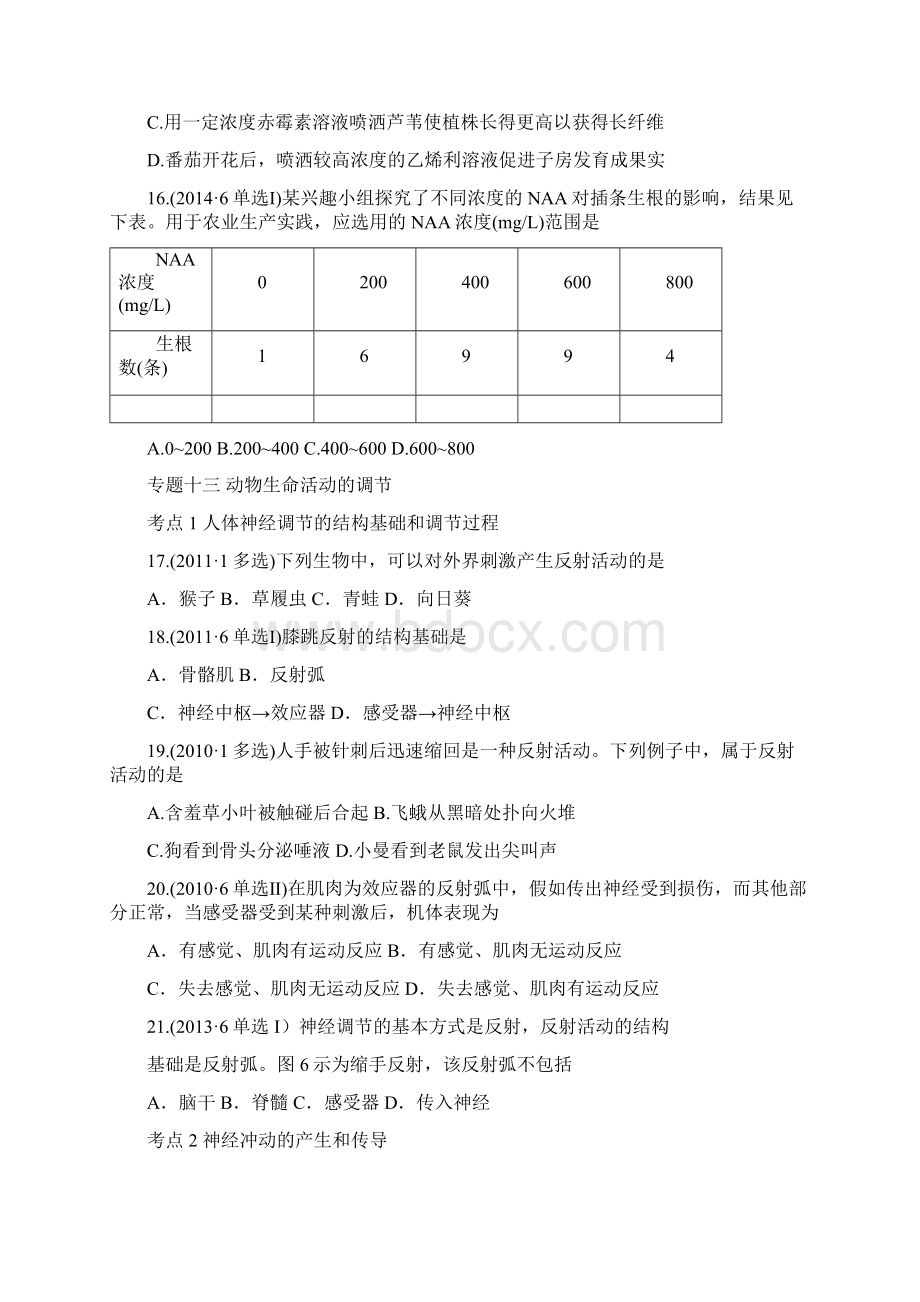 高中生物学业水平考试真题必修三讲义.docx_第3页