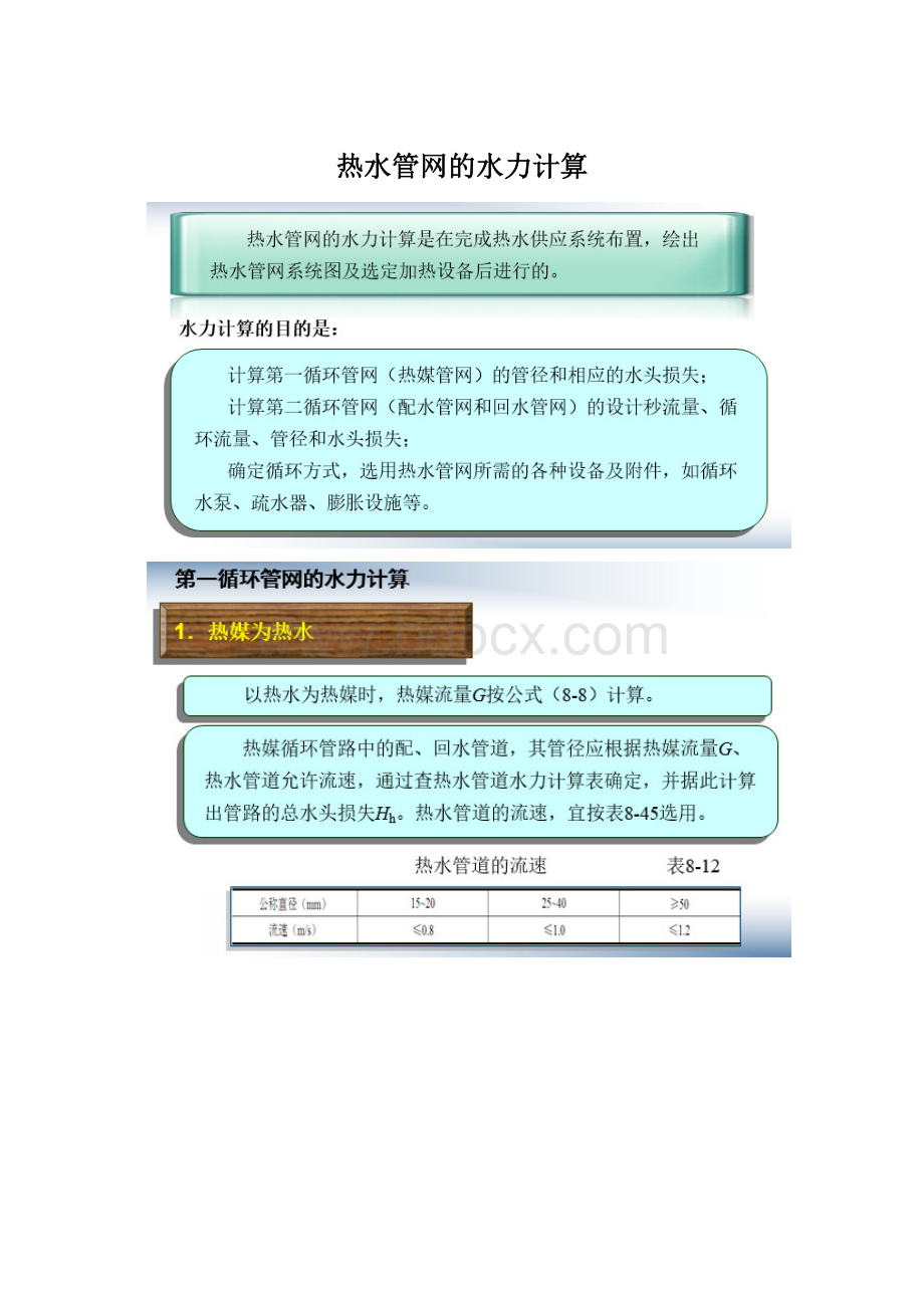 热水管网的水力计算Word下载.docx