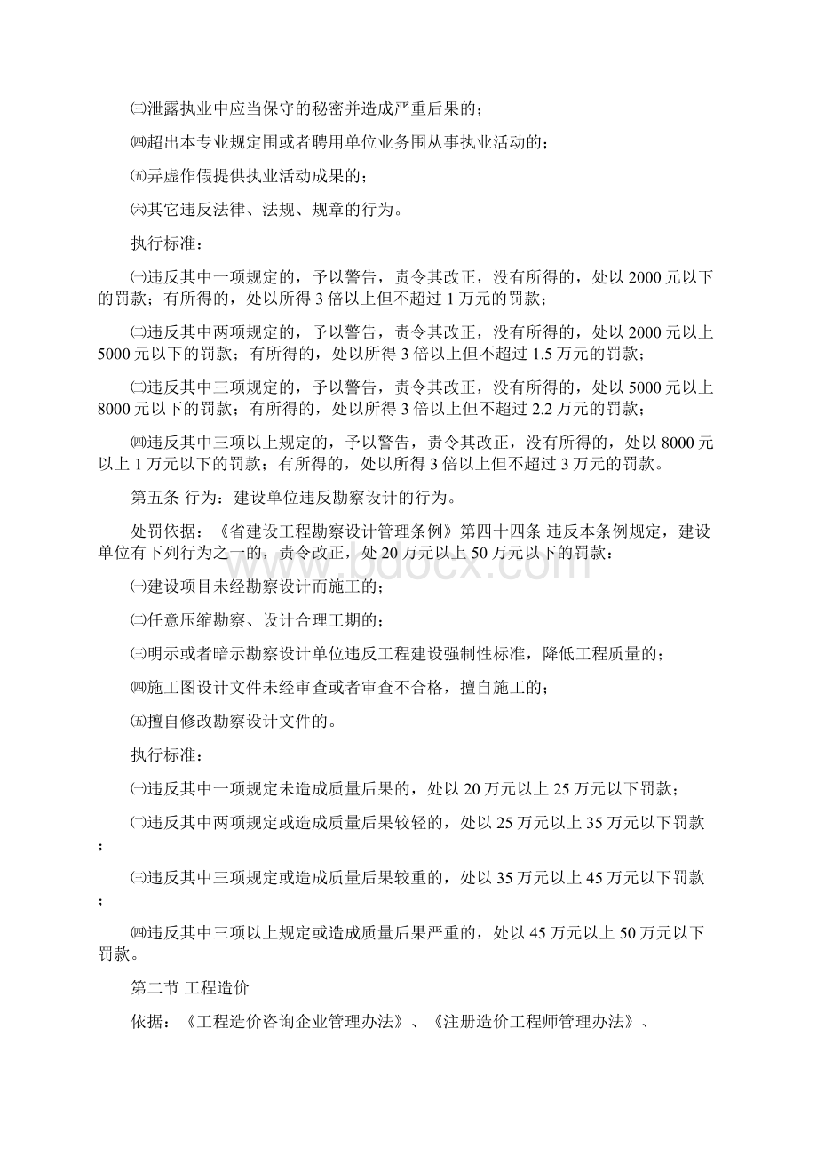 行政处罚自由裁量权执行标准Word文档下载推荐.docx_第3页