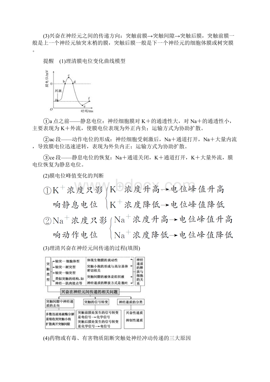 版高考生物二轮复习52动物生命活动的调节讲义.docx_第3页