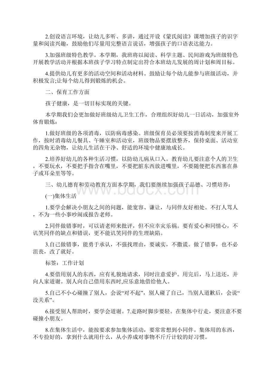 幼儿园大班副班老师工作计划.docx_第2页