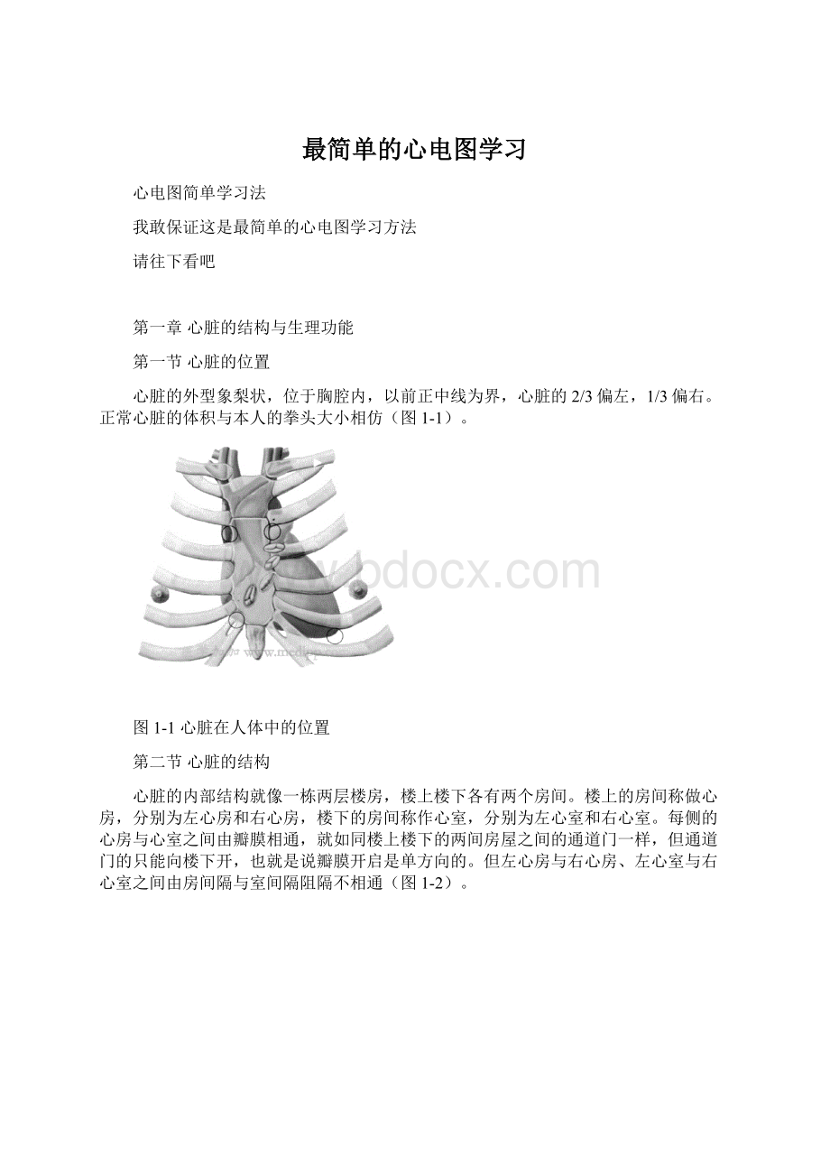 最简单的心电图学习Word格式文档下载.docx