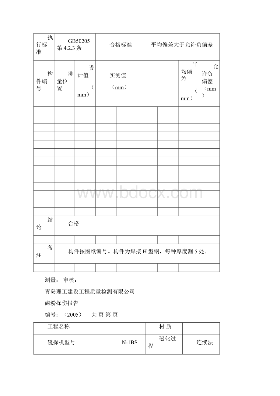 钢结构检测报告有检测原始记录Word文档下载推荐.docx_第3页