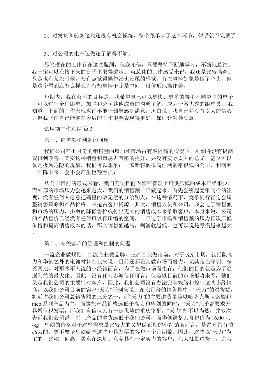 关于试用期工作总结六篇.docx_第3页