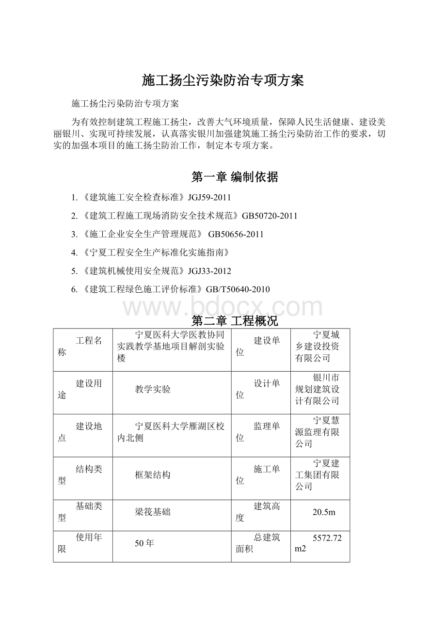 施工扬尘污染防治专项方案.docx_第1页