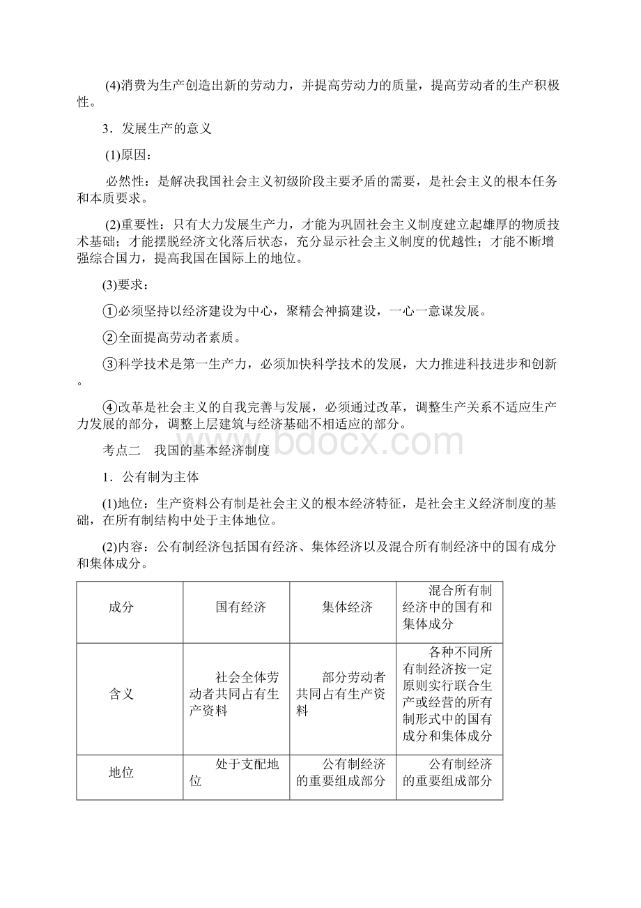 高三政治一轮复习 经济生活 第四课 生产与经济制度教案 新人教版必修1Word文档格式.docx_第2页