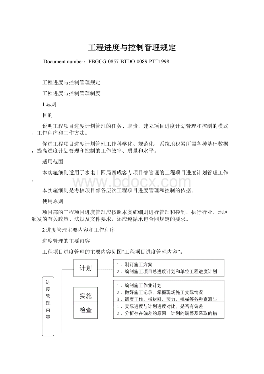 工程进度与控制管理规定Word文件下载.docx_第1页