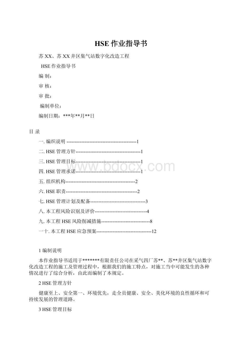 HSE作业指导书Word格式.docx