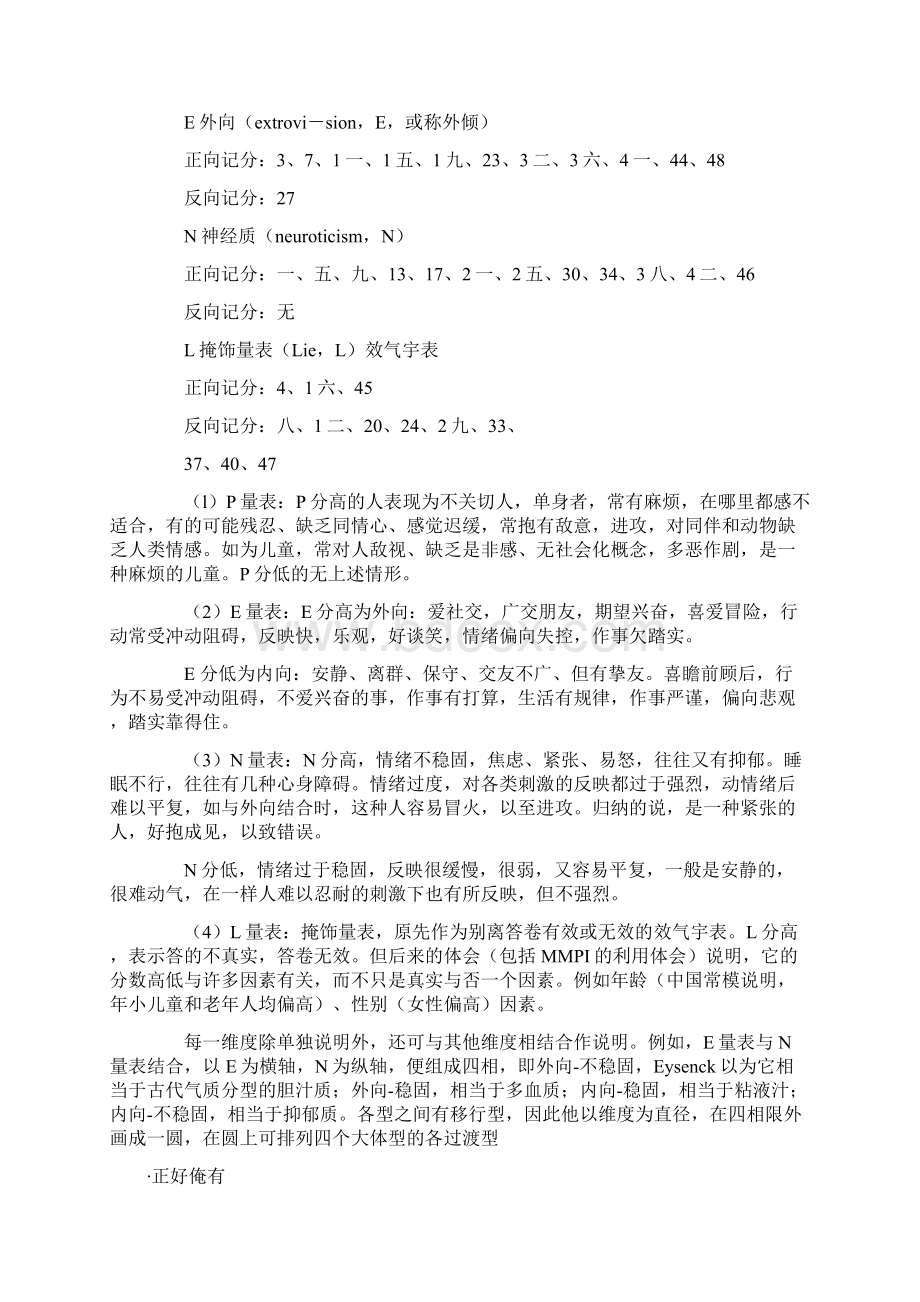 艾森克人格问卷简式量表中国版.docx_第3页