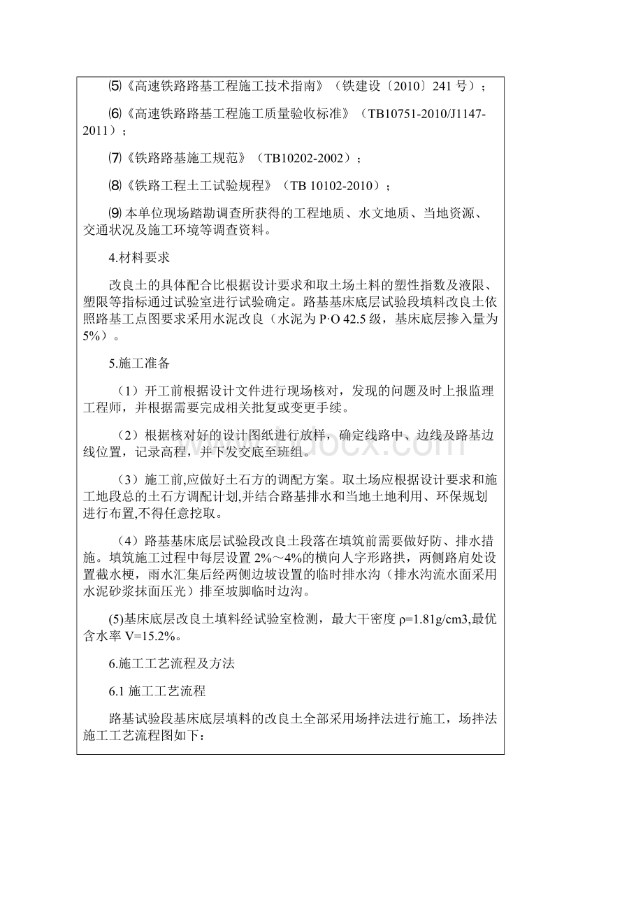 高速铁路路基基床底层填筑工艺性试验施工技术交底终稿版详解Word格式文档下载.docx_第2页