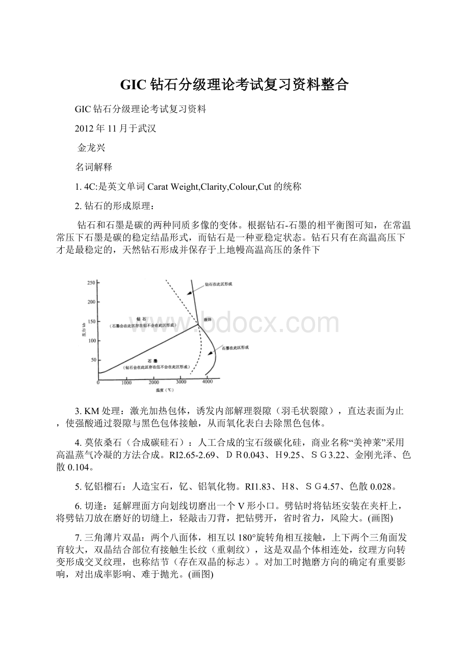 GIC钻石分级理论考试复习资料整合Word文档格式.docx_第1页