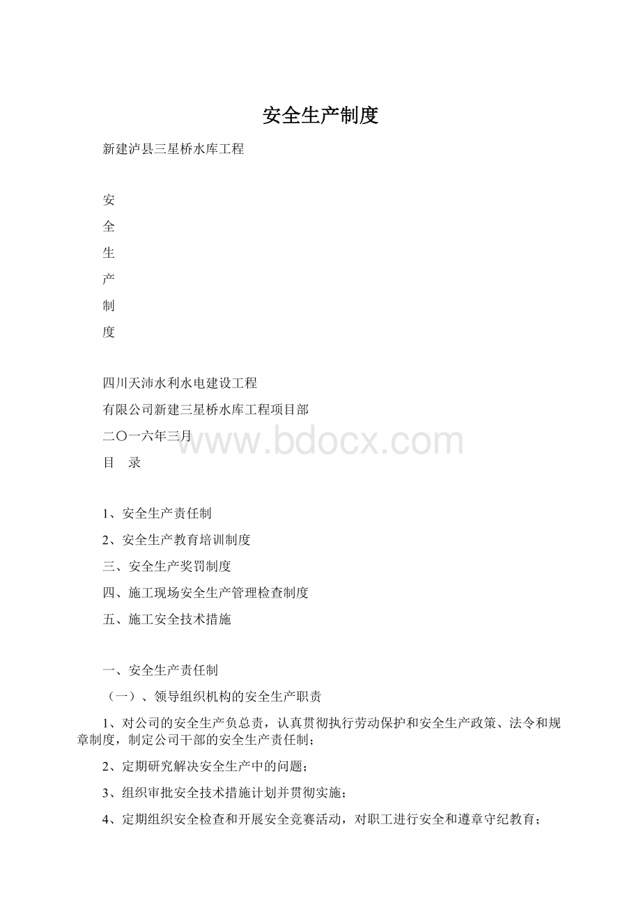 安全生产制度Word文档格式.docx