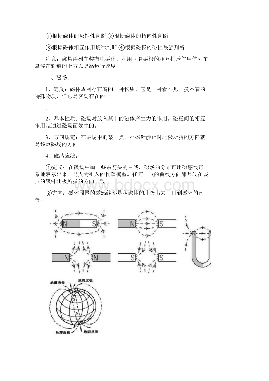 八下第一章电与磁复习教案设计无答案Word文档格式.docx_第2页