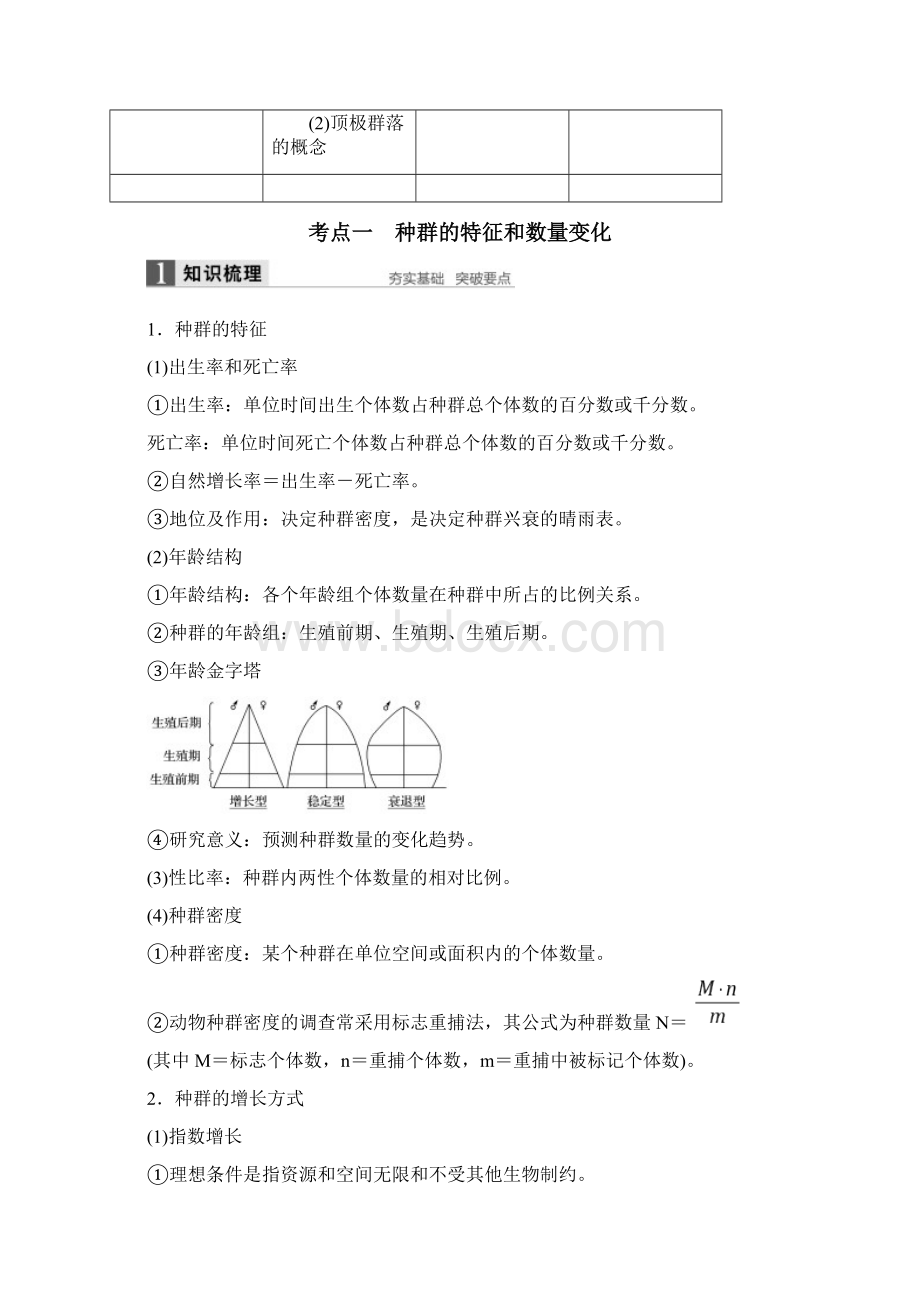 新高考生物一轮复习 第八单元 生物与环境 第29讲 种群与群落讲义 浙科版Word文件下载.docx_第2页