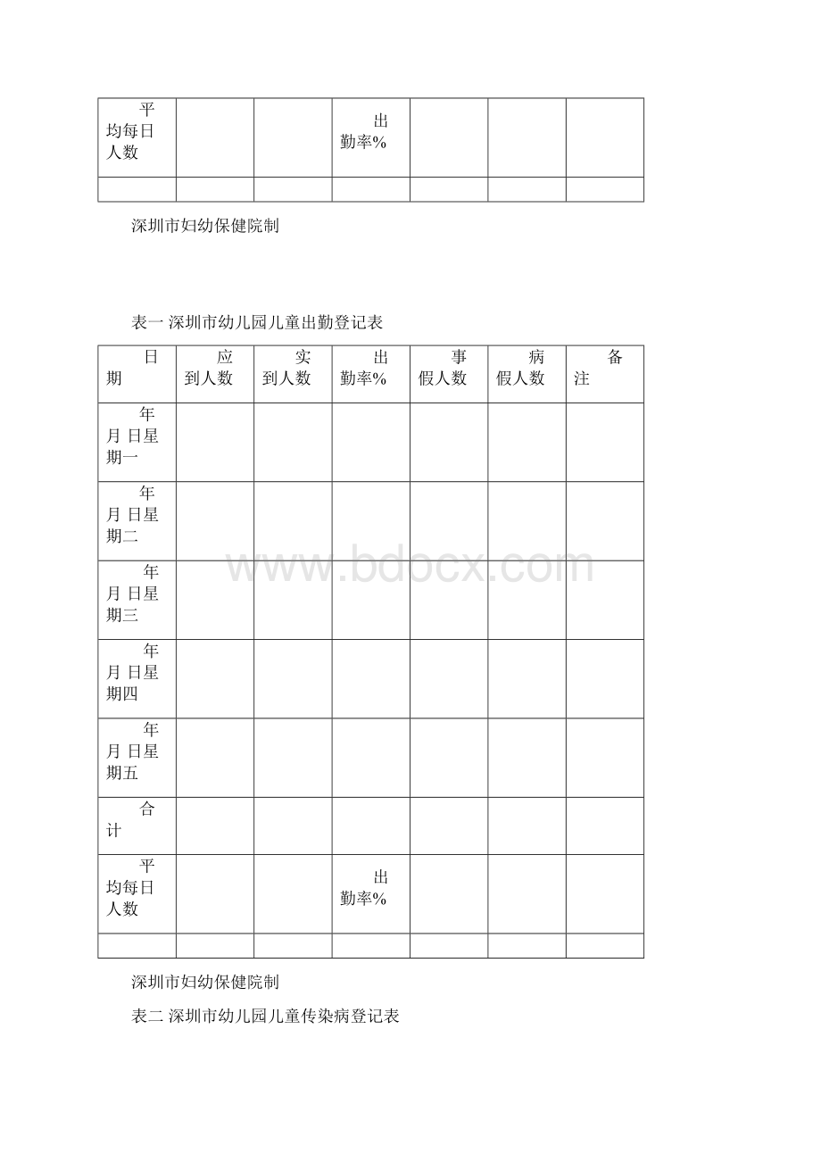 分享深圳市托幼机构十二种表格空白.docx_第2页