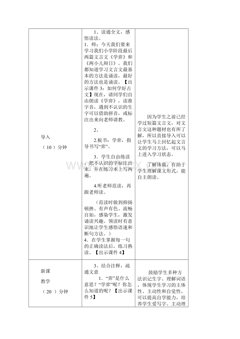 春部编版小学六年级语文下册第五单元文言文二则教案Word文件下载.docx_第2页