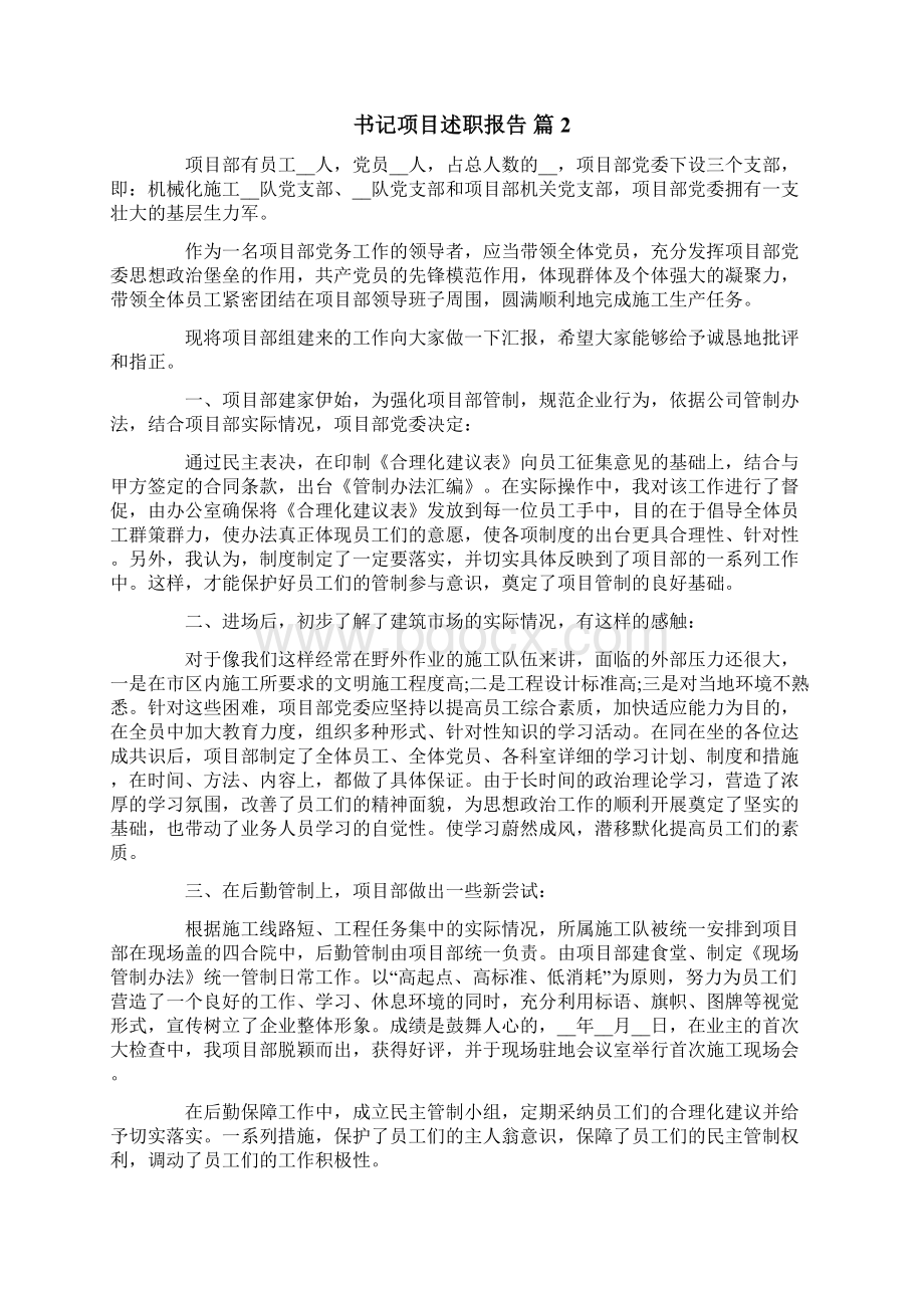 书记项目述职报告合集六篇.docx_第3页