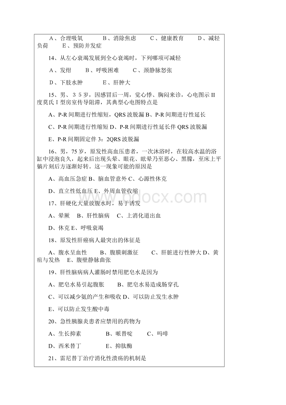 硕士研究生入学考试题护理综合Word下载.docx_第3页