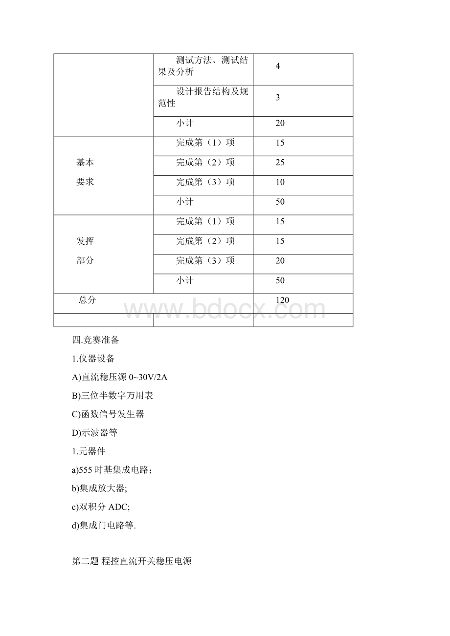 湖南省大学生电子设计竞赛题Word文档格式.docx_第2页