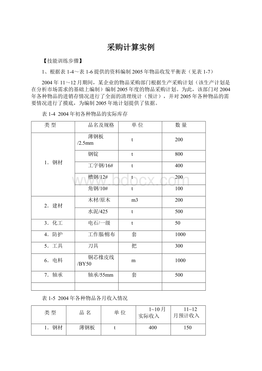 采购计算实例.docx