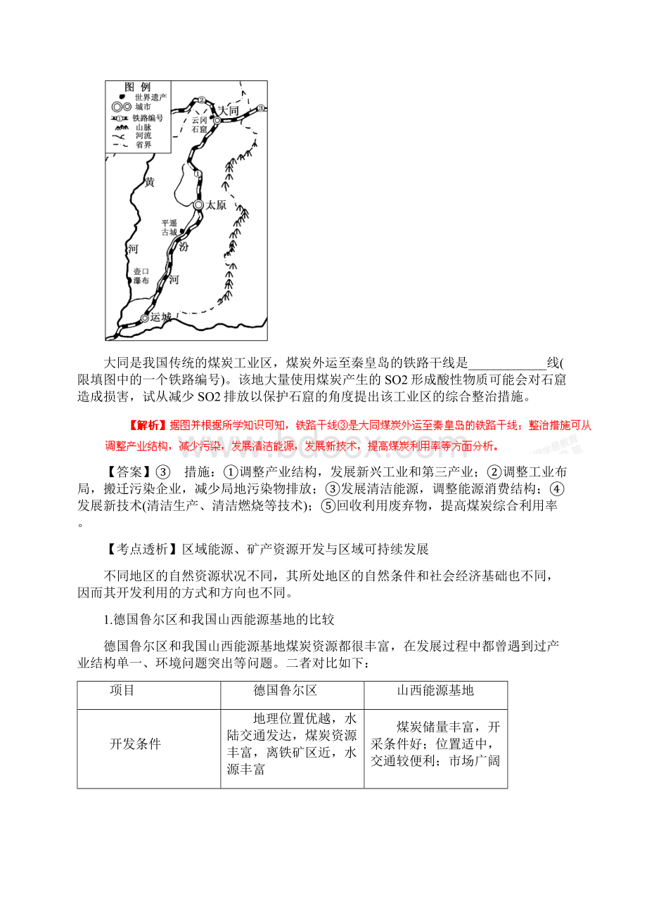 高考地理考点大揭秘 区域地理 考点48 区域能源矿产资源的综合开发利用.docx_第2页