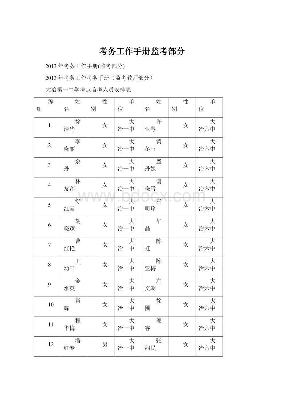 考务工作手册监考部分.docx