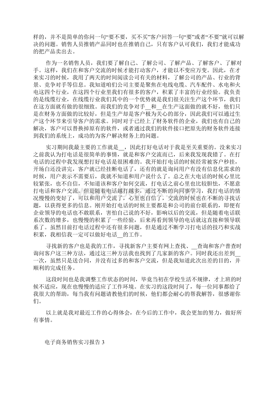 电子商务销售实习报告Word格式文档下载.docx_第2页