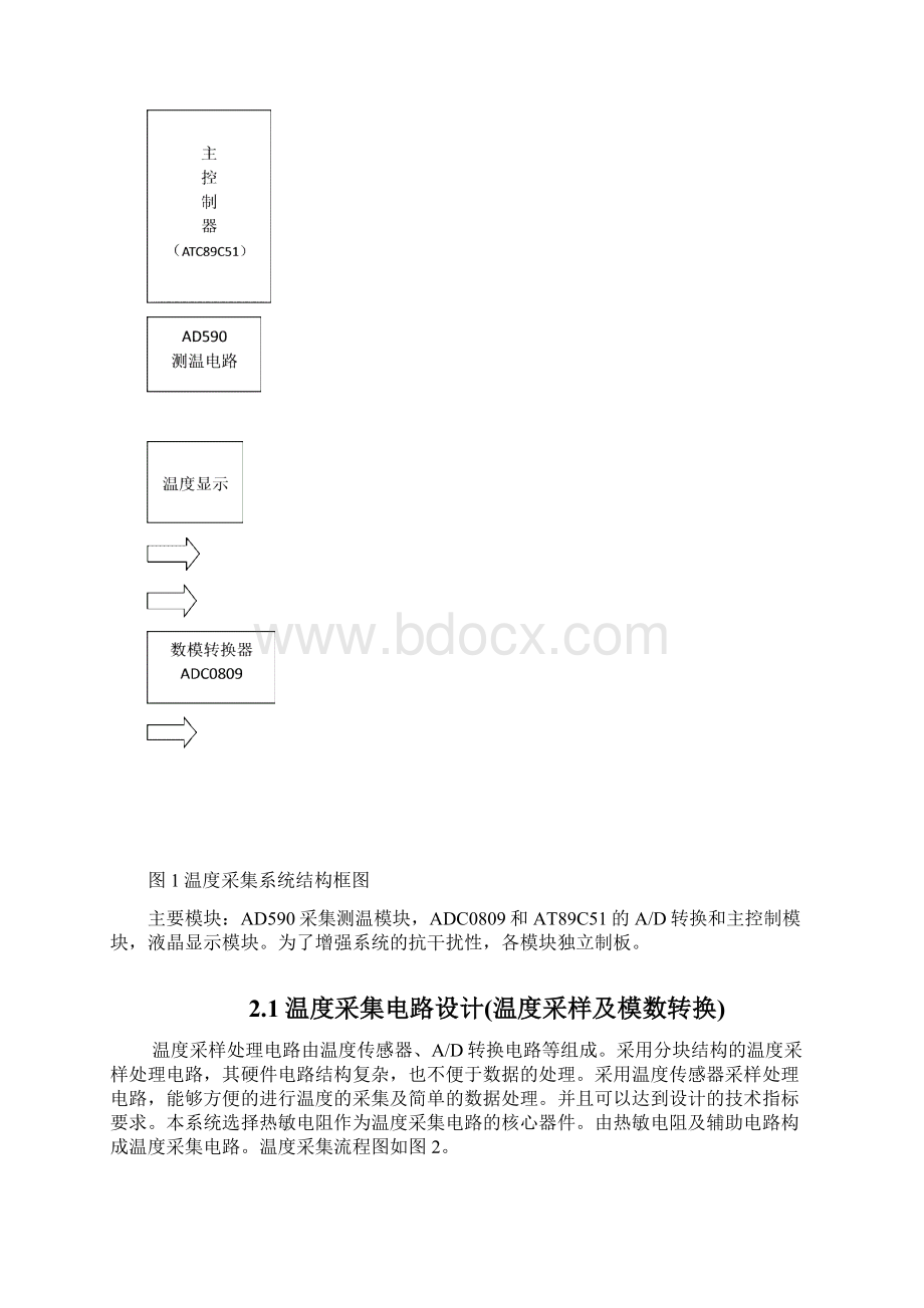 简易温度采集与控制系统设计课程设计 精品文档格式.docx_第3页