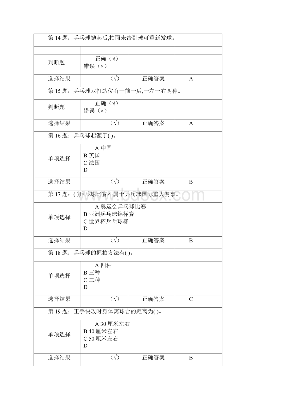 体育理论题库练习乒乓球文档格式.docx_第3页