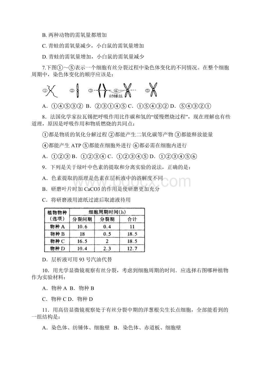 高三考试生物试题Word格式.docx_第2页