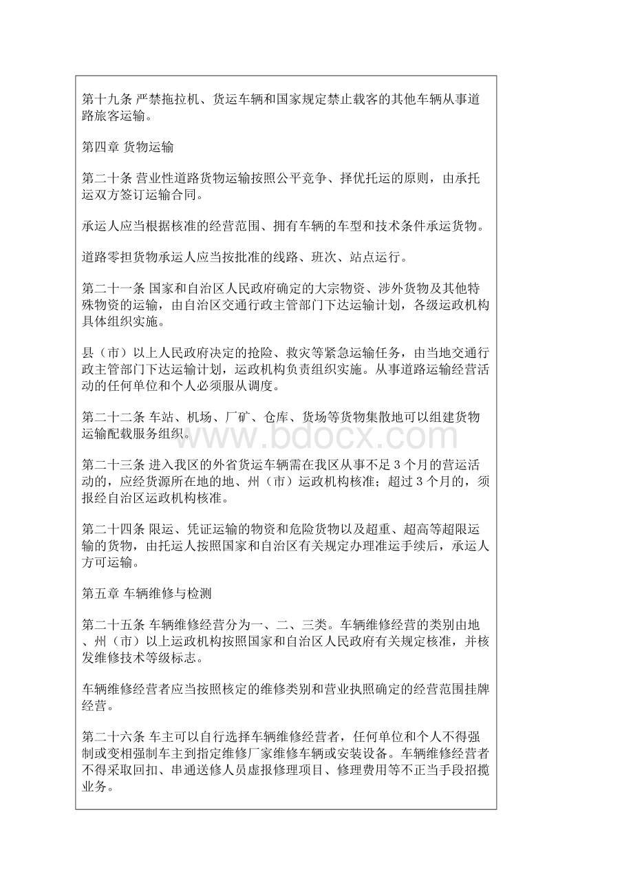 新疆维吾尔自治区道路运输管理条例Word文件下载.docx_第3页