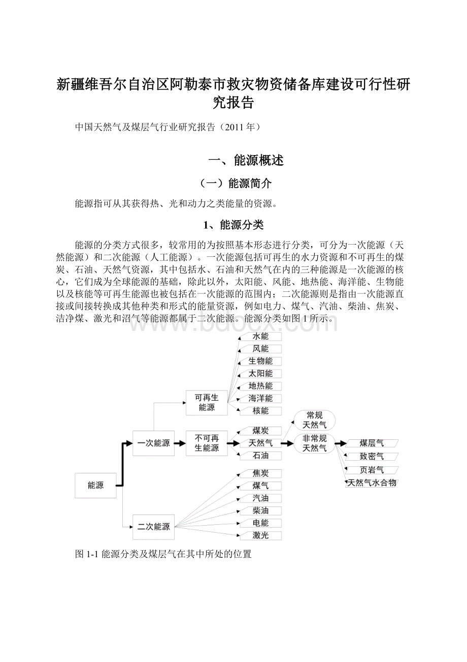 新疆维吾尔自治区阿勒泰市救灾物资储备库建设可行性研究报告Word格式文档下载.docx_第1页