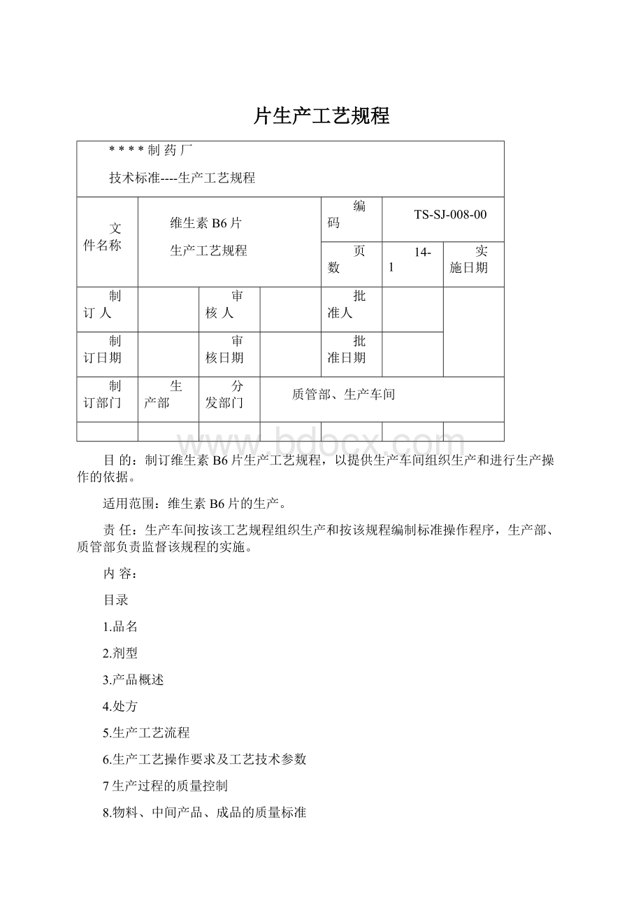 片生产工艺规程文档格式.docx