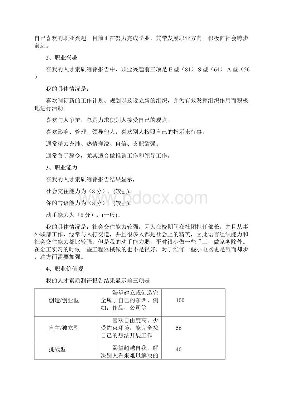 大学生职业生涯规划word文档良心出品.docx_第3页